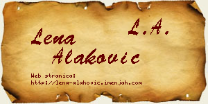 Lena Alaković vizit kartica